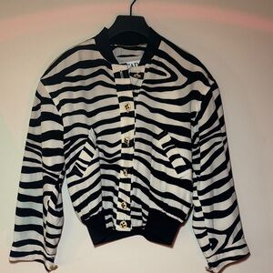 Escada Zebra Print Jacket in Black and White